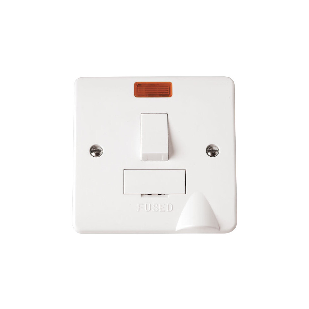 Click Scolmore Mode 13A 2 Gang Fused Spur With Neon White - Cma052 5055112820126