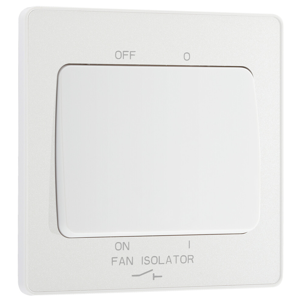 Bg Evolve Pearl White Fan Isolator Switch 10A Triple Pole - Pcdcl15w 5050765192781