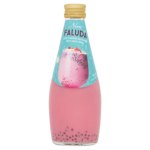 Niru Faluda Rose Flavour Milkshake with Basil Seed 290ml ( pack of 6 ) 1