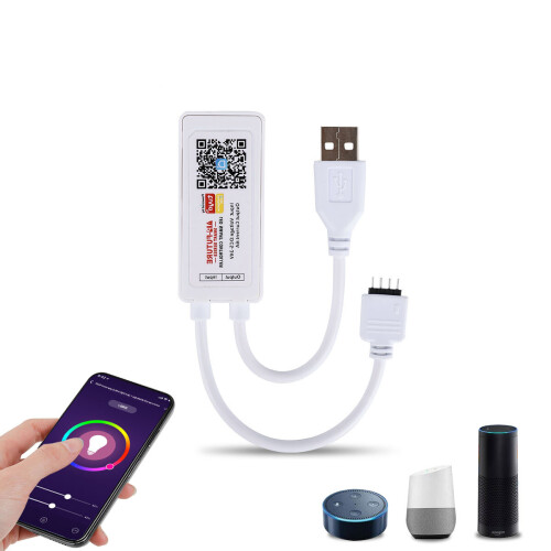 DC5V USB Powered Smart Life Tuya RGB WiFi APP LED Controller with Timer ...