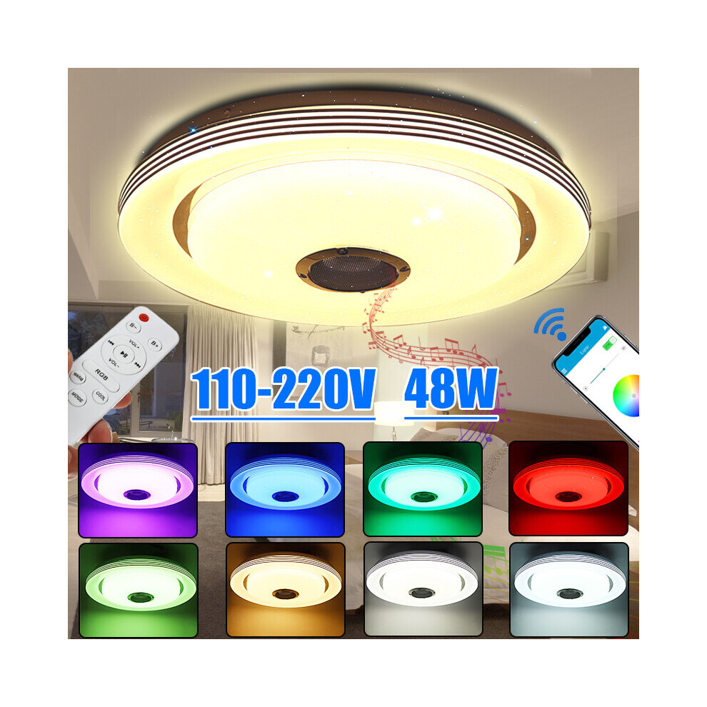 120Led Ceiling With Bluetooth Speaker Dimmable Remote/App Control 110-220V Light