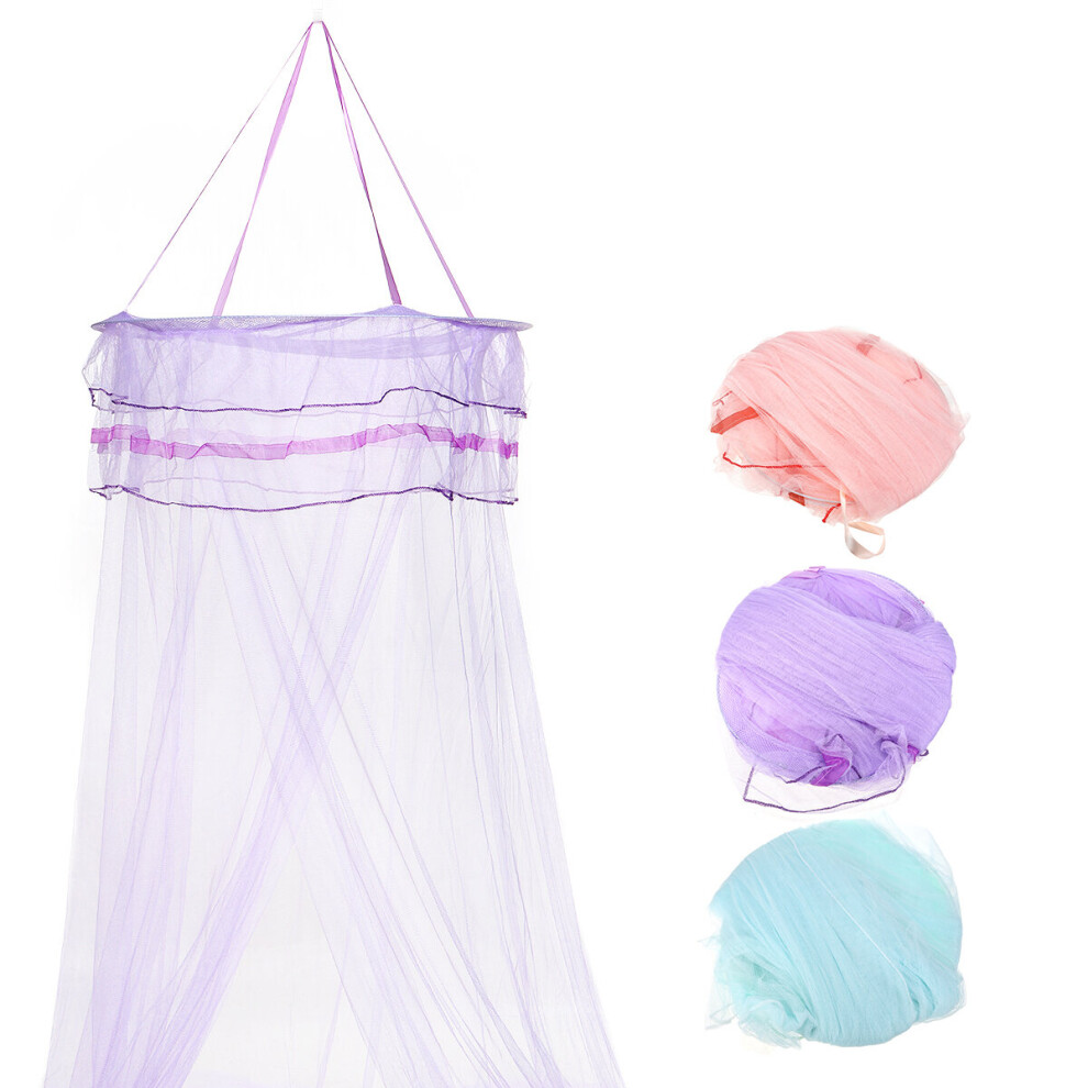 Mosquito Net Bedding Lace Led Princess Dome Mesh Bed Canopy Bedroom Decor Light