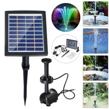 Solar Powered LED Fountain Pump for Ponds, Pools & Bird Baths - Floating, 220 L/h, 35-65 cm Spray, Colorful Lights