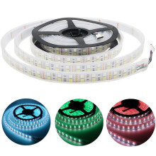 Double Row RGBW Waterproof 5050 5M Black White PCB 600LED Tape Strip Light DC12V With Silicone Tube for Outdoor Courtyard