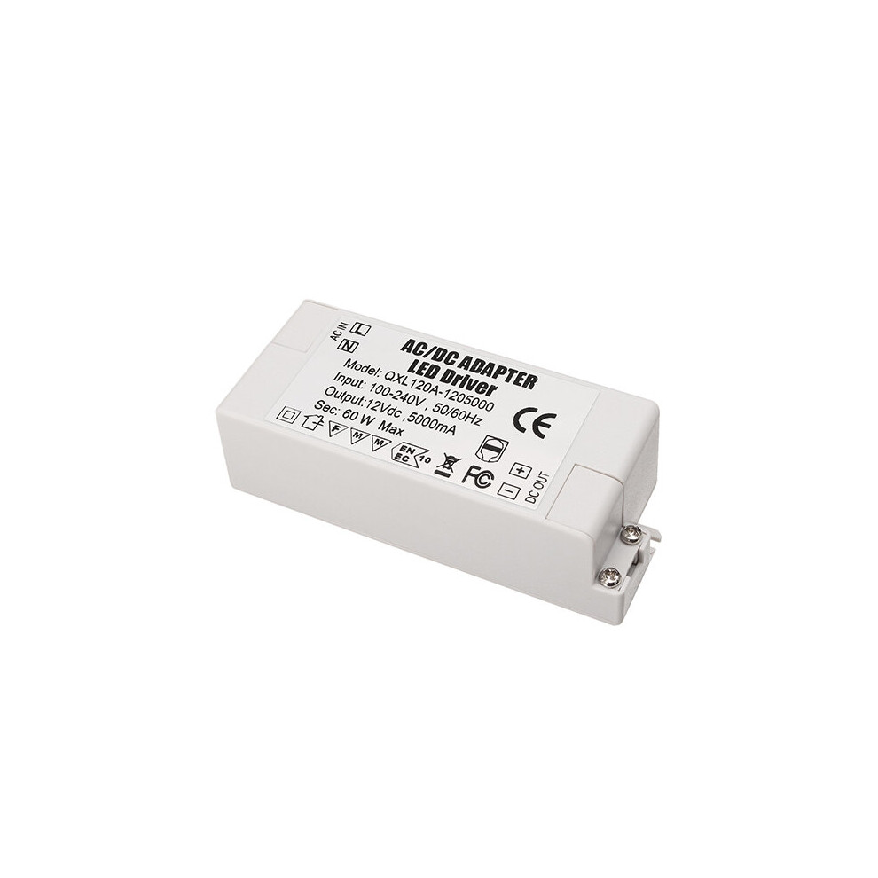 Ac100-240V To Dc12v 5A 60W Led Power Supply Ing Transformer Adapter Driver For Strip Lamp Light 9360667541089