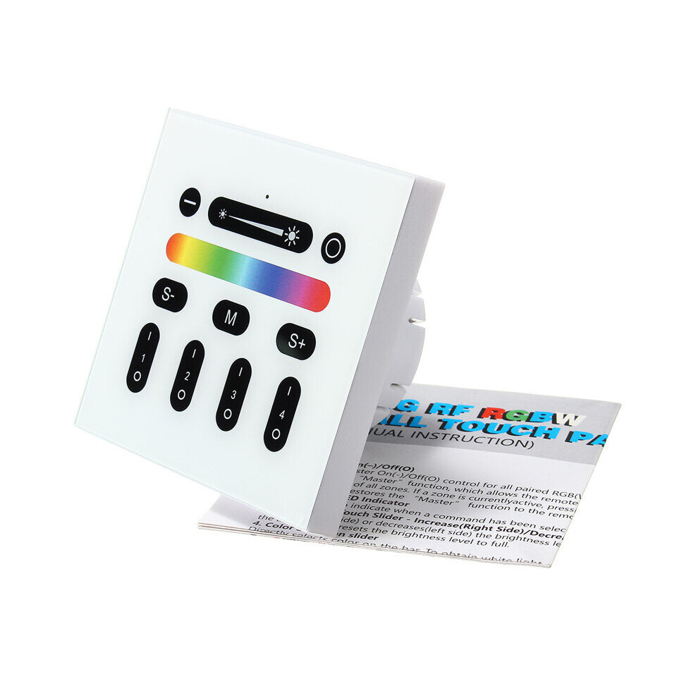 4 Zone Rgbw Led Wall Touch Panel Dimmer Controller Wireless Switch Ac100-240V 701203192294