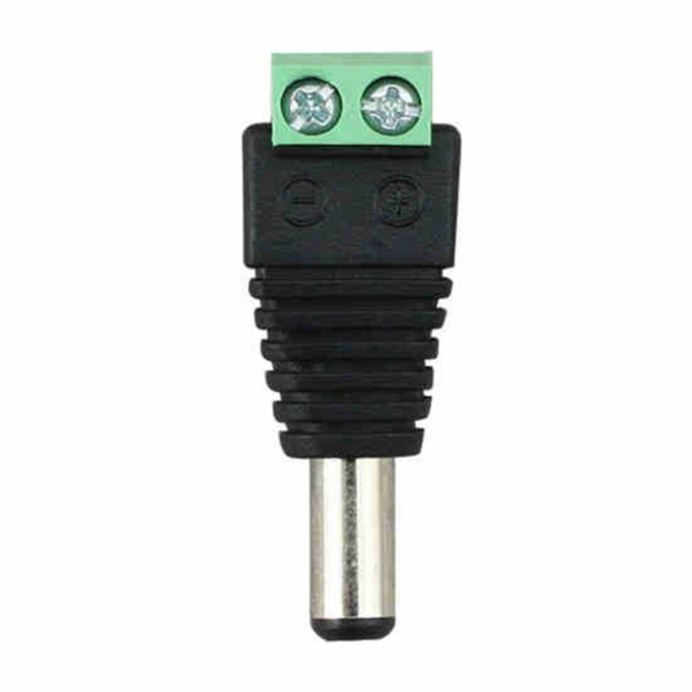 20Pcs 5.5*2.1Mm Dc Power Male Plug Jack Adapter Connector For Cctv Led 5050 3528 5630 Strip Light 6900747101494