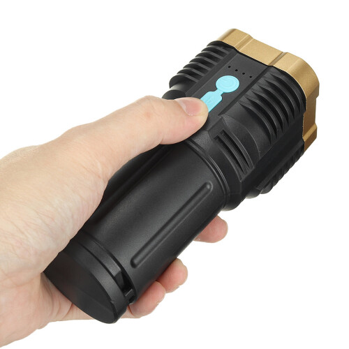 Portable Flashlight Spotlight 5LED Super Bright Rechargeable Handheld ...