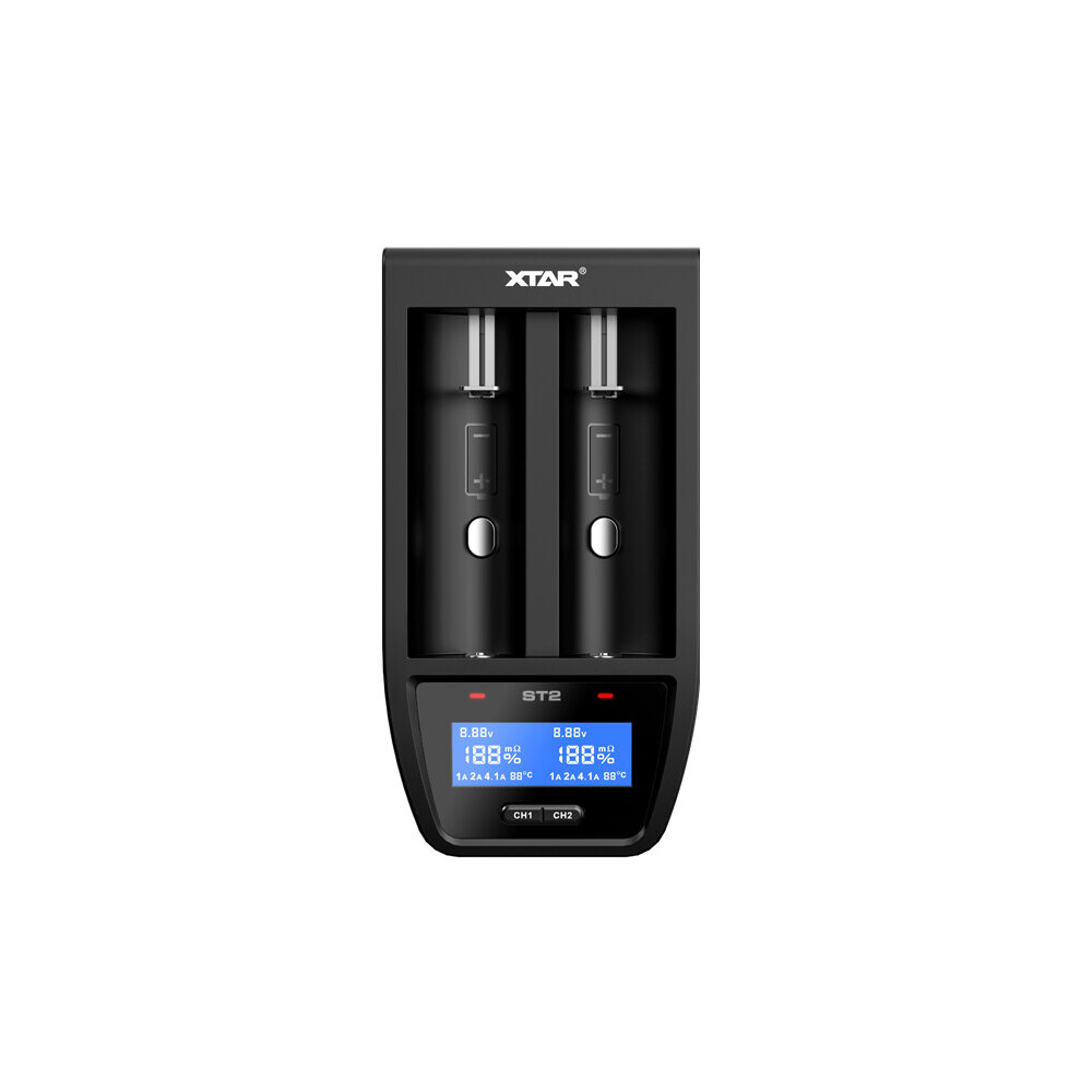 Xtar St2 4.1A Discharge 30Min Quick Charging Type-C Usb Charger For 18650 26650 21700 Flashlight Li-Ion Battery Charger 6906138637351