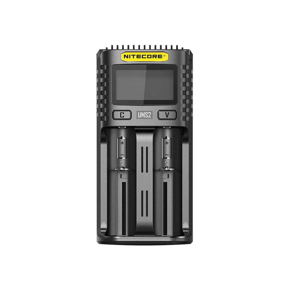 Nitecore Ums2 Usb Battery Charger Lcd Screen Smart Charger For 26650 18650 21700 16340 18350 300023705037