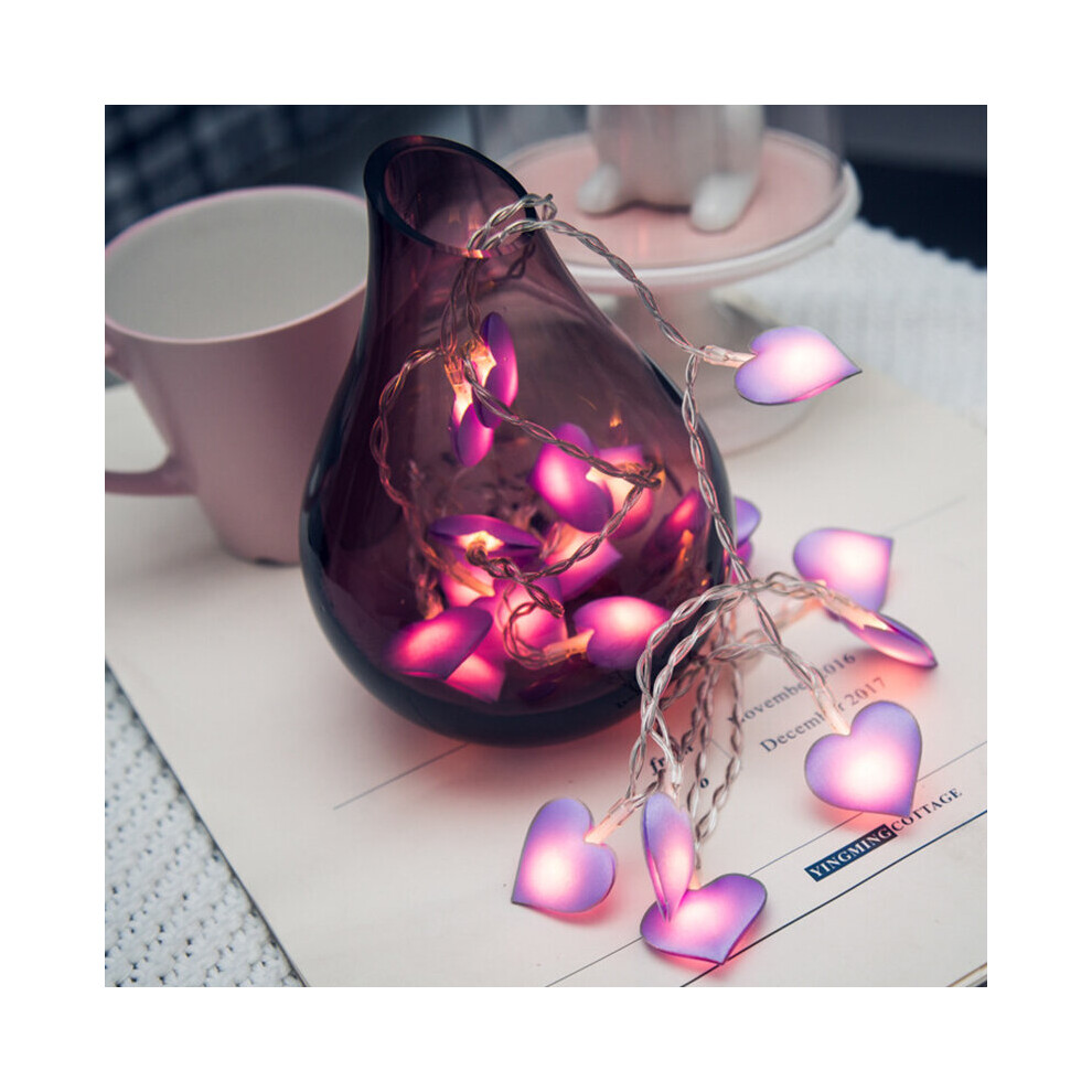 3m 20LED Blue/Purple/Pink Love Heart Wedding LED Fairy String Lights Lantern Romantic Wedding Event Party Garden Garland lighting