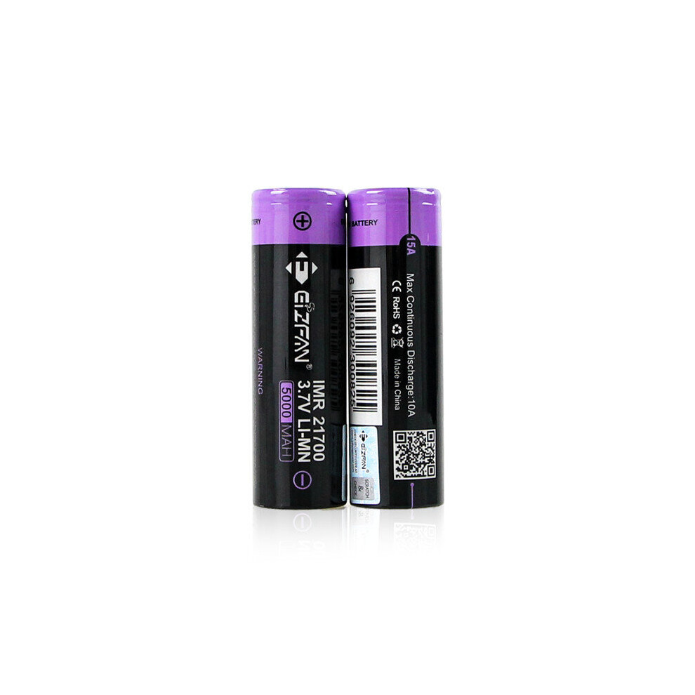 Eizfan 2Pcs Eizfan Authentic Imr 21700 5000 Mah 3.7V Rechargeable Li Ion Battery Cell Electronic Purple 3796736996676