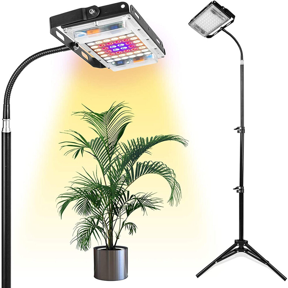150W Grow Light with Stand LBW Full Spectrum LED Floor Plant Light Flexible Gooseneck Adjustable Tripod Stand for Indoor Planting
