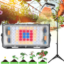 Grow Light with Stand LBW Full Spectrum 150W LED Floor Plant Light for Indoor Plants with On/Off Switch Flexible Gooseneck Adjustable T