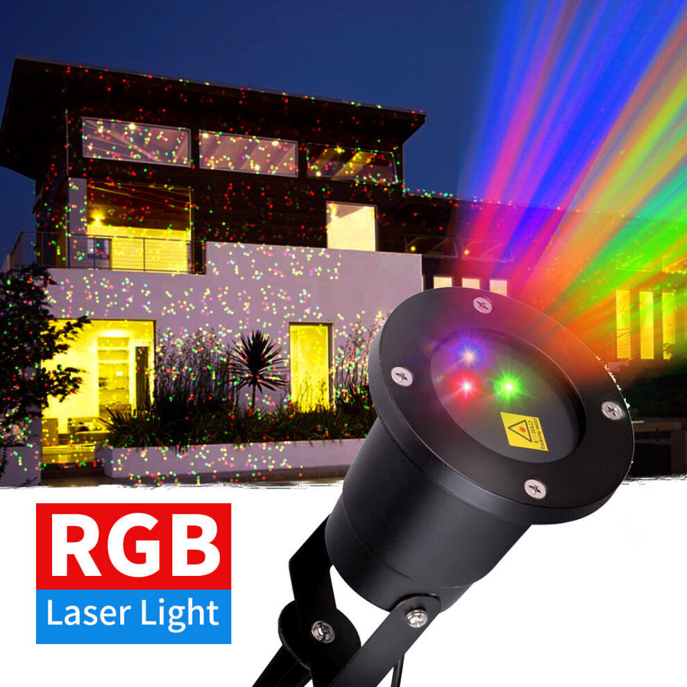 Outdoor Christmas Moving RGB Lights Laser Projector Landscape Stage Lamp Party