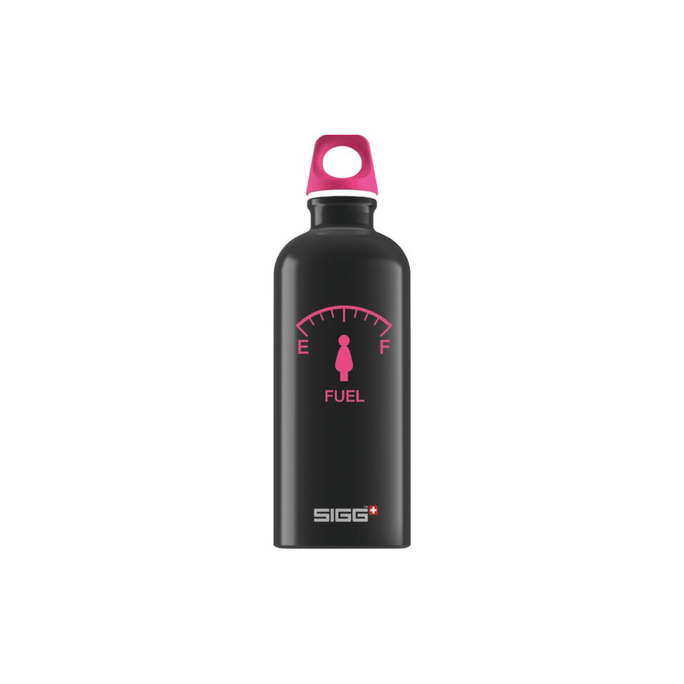 SIGG Aluminium Drinking Bottle Black 500ml "Mum Fuel"-8845.4