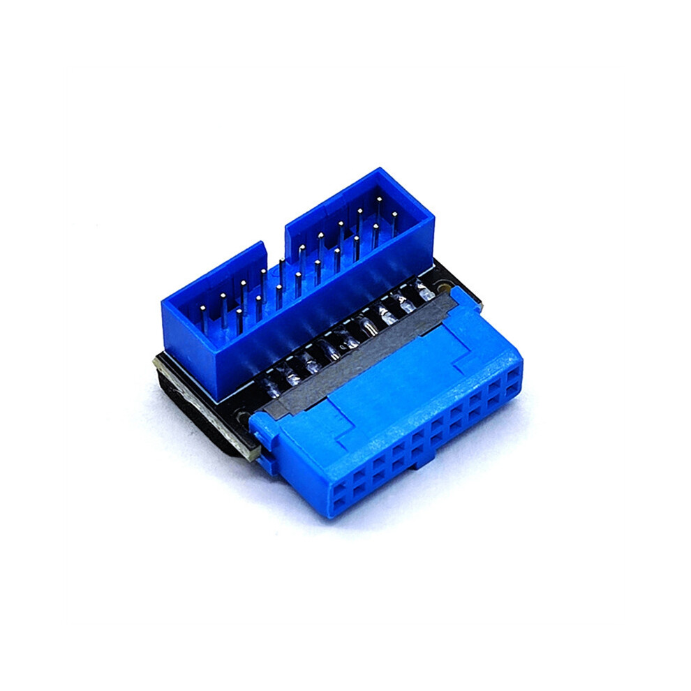 USB Header Adapter USB3.2 GEN1 19Pin/20Pin Socket 90 Degree Steering Elbow Converter DIY Desktop Motherboard A