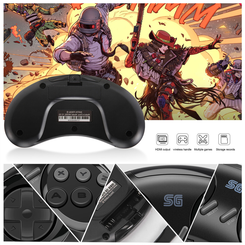 16-Bit MD Wireless Game Console for Sega Genesis Game Stick HDMI-Compatible 900+Game for Sega Genesis Mini/Mega Drive