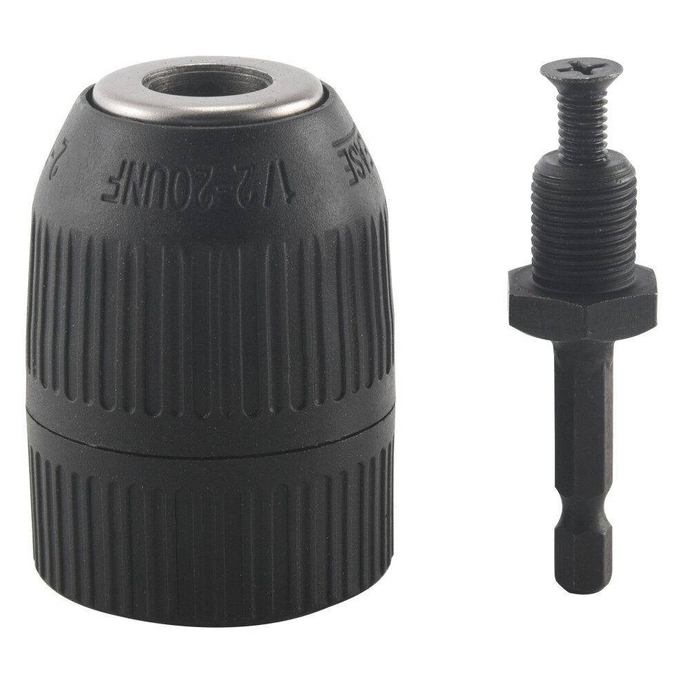 1/2Inch Keyless Drill Chuck Drill Chuck Adapter For Impact Driver Quick Connect 4763585677826