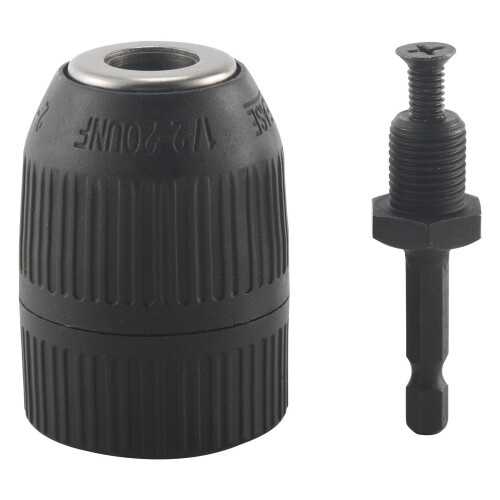 1/2inch Keyless Drill Chuck Drill Chuck Adapter for Impact Driver Quick Connect 1