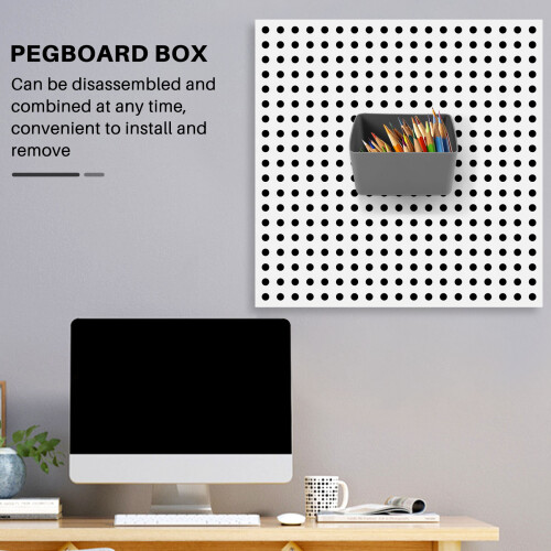 10Pcs Pegboard Box, Pegboard Bin Kit, Pegboard Basket Storage Organizer, Pegboard Accessories Parts for Organizing Tools 2