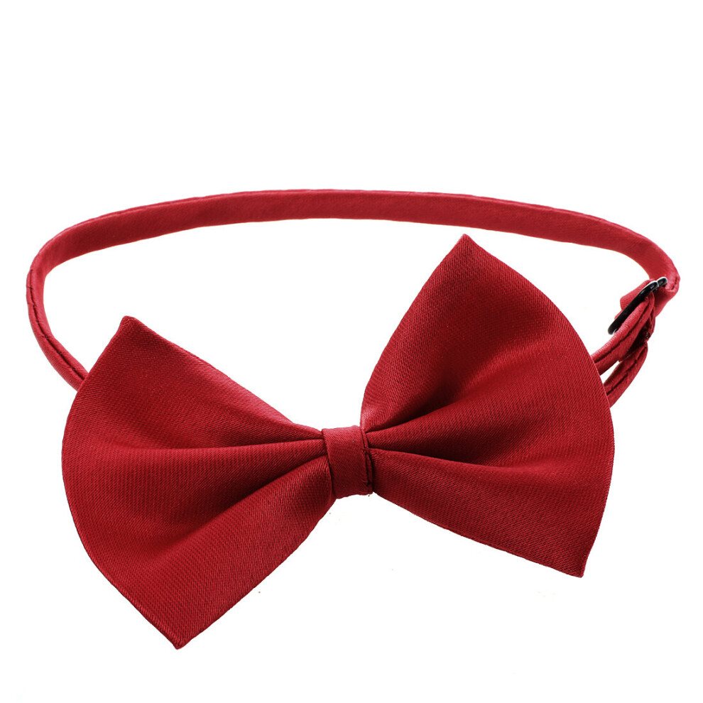 Cat Adjustable Collar Pet Bow Tie Pet Dog Necktie Bow Tie Puppy Accessory Cute Wine Red