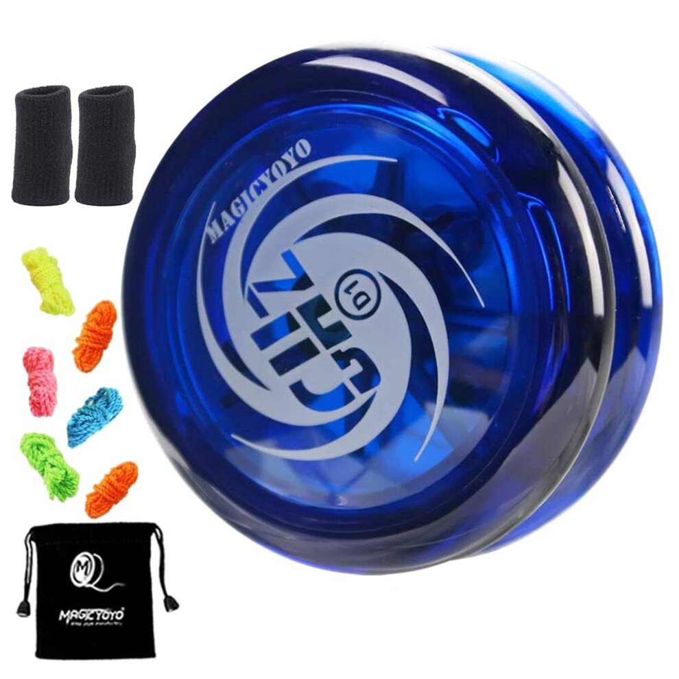 MAGICYOYO Responsive Yoyo D1 GHZ,Professional Looping Yoyos for Kids Beginner with Yoyo Strings+Finger Cot+Yoyo Bag,Blue