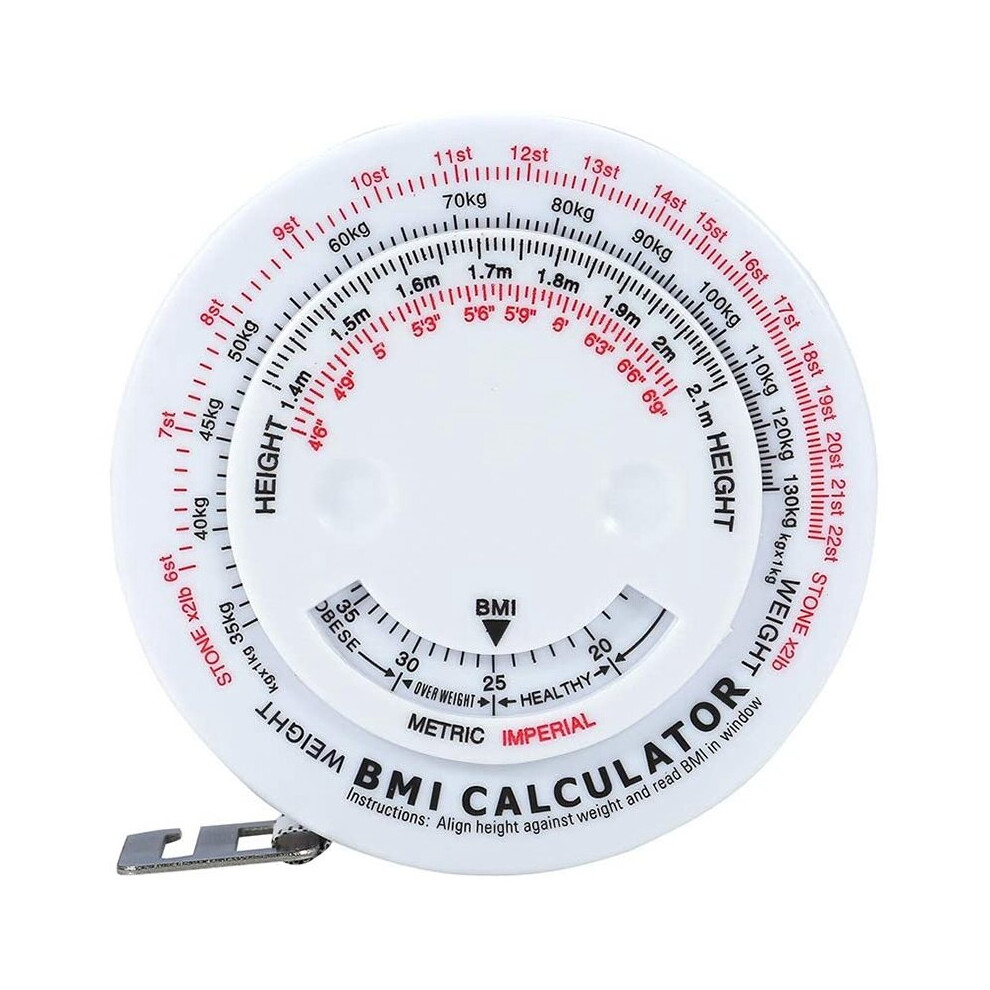 Body Waist Measure Tape Round BMI Tester for Body Measurements Weight Loss Maintain a Healthy Body Shape 1.5M Long