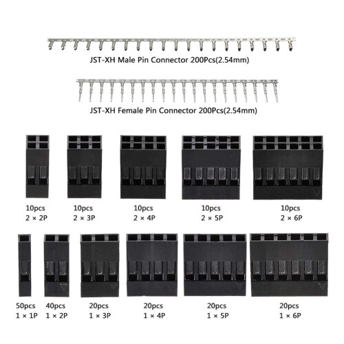 620Pcs Dupont Connector Kit With Wire Crimper Plier 2.54Mm Pitch 1/2/3 ...