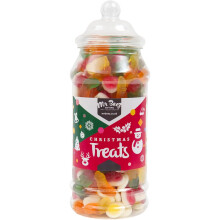 (Medium Jar 700gm) Christmas Jelly Mix Sweets Gift Jar Mr Beez