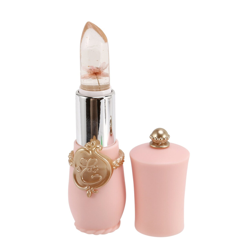 Beauty Bright Flower Crystal Jelly Lipstick Magic Temperature Change Color Lip Balm Makeup light pink