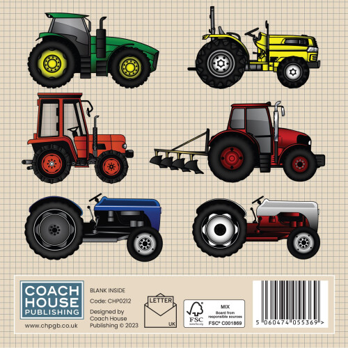 Tractor Greetings Card (150x150 Blank) 2