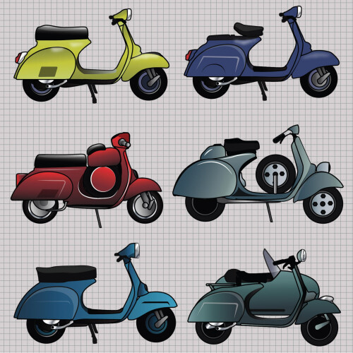 Scooter Greetings Card (150x150 Blank) 1