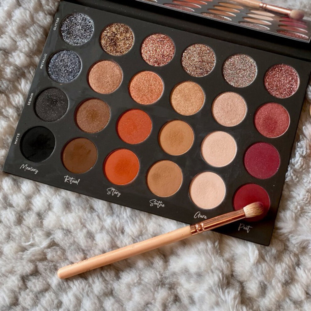 TATI BEAUTY Eyeshadow Palette Textured Neutrals Palette Long-lasting Pigment 24 Shades Glitters Matte Sequin Eyeshadow