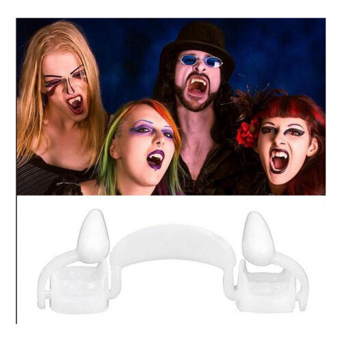 Resin Retractable Halloween Vampire Fangs Teeth 2
