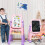 Casart Children's Easel Magnetic&Double Sided w/Adjustable Height Accessories 5