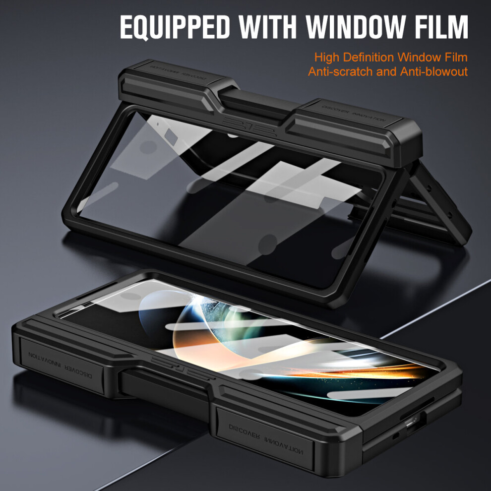 for-samsung-galaxy-z-fold-4--black--magnetic-hinge-360--protective-hard-case