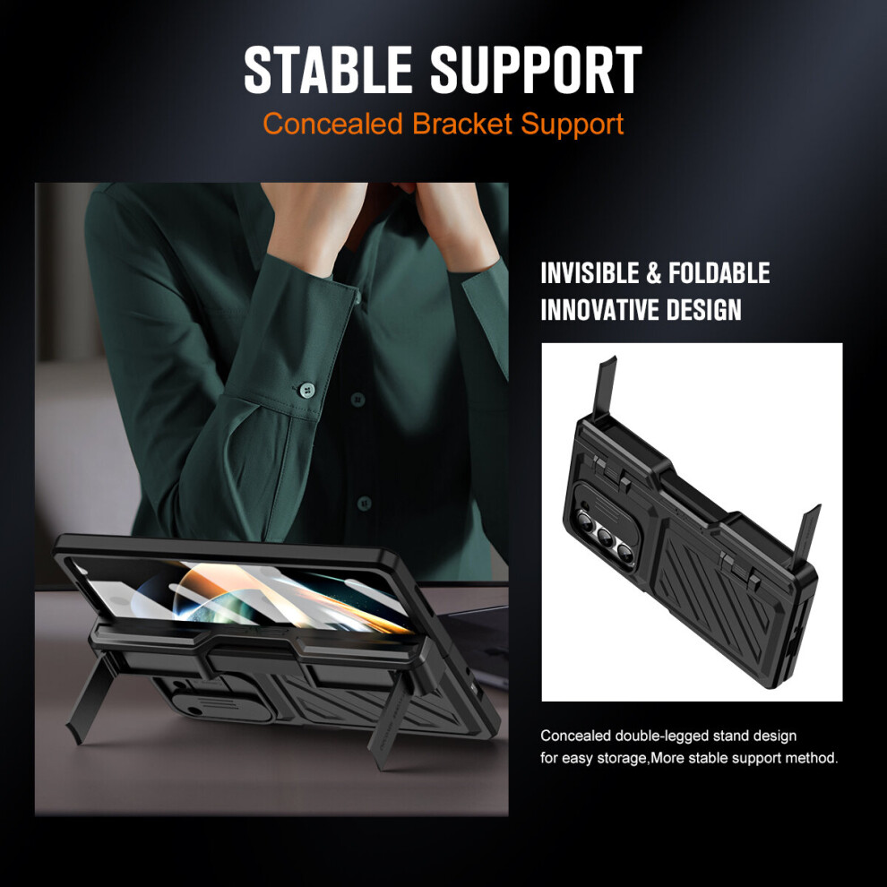 for-samsung-galaxy-z-fold-4--black--magnetic-hinge-360--protective-hard-case