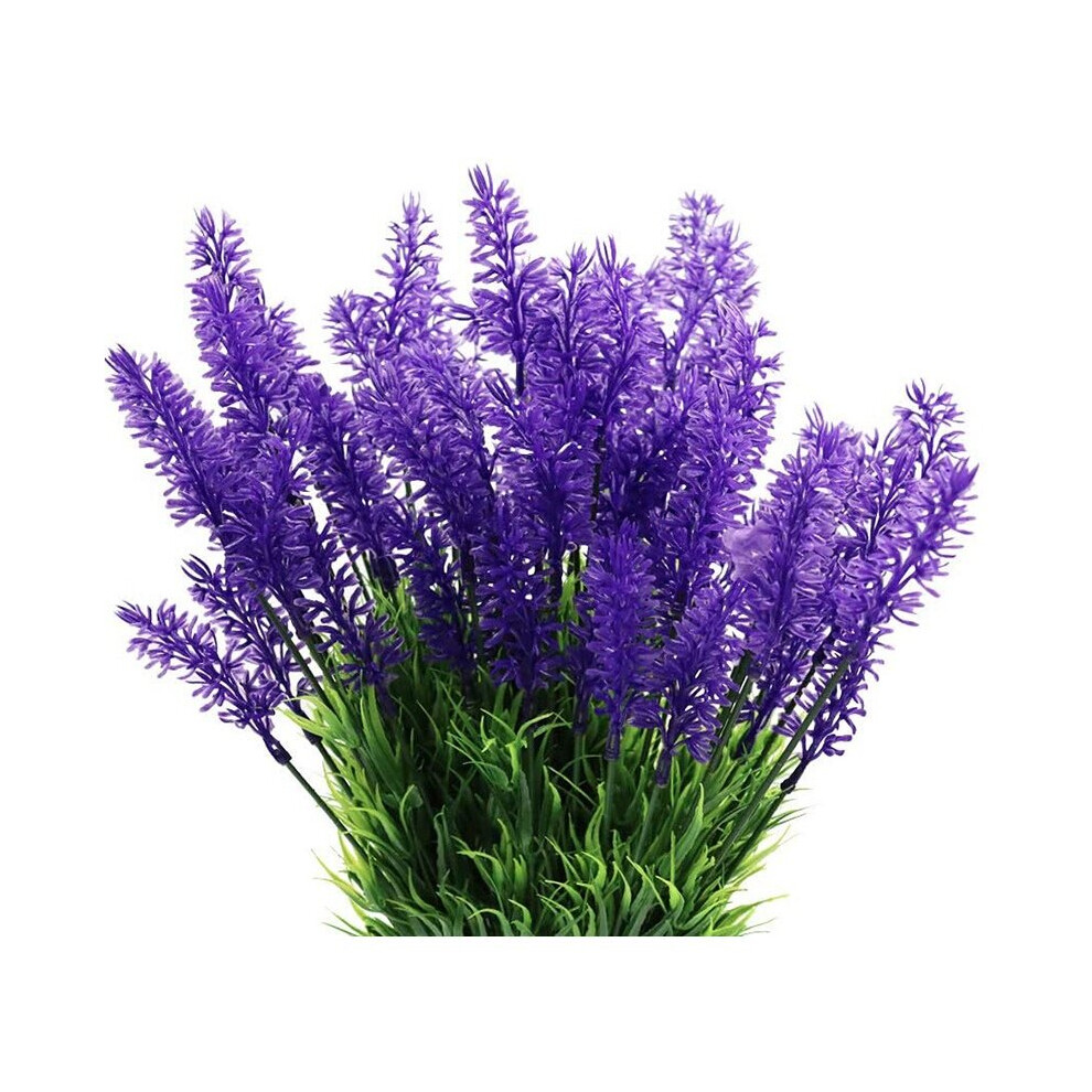 10 Bundles -Lavender Flowers, Outdoor UV Resistant Flowers, No Fade Faux Plastic Flowers, C