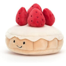 (Red) Mini Doll Kids Pretty Patisserie Tarte au Fraises Collectable Plush Decoration
