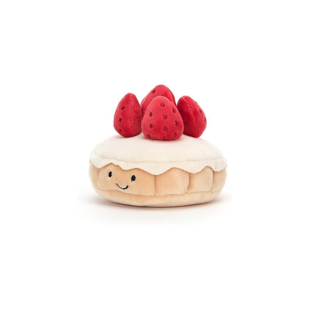 Bonxaif (Red) Mini Doll Kids Pretty Patisserie Tarte Au Fraises Collectable Plush Decoration Red