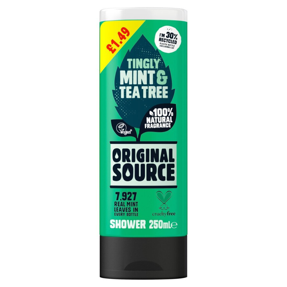 Original Source Tingly Mint & Tea Tree Shower 250ml ( pack of 6 )-image-OPC-PCDMQCP-NEW