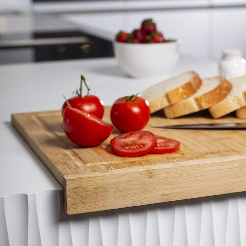 Counter Edge Bamboo Kitchen Cutting Chopping Board Secure Wooden 2