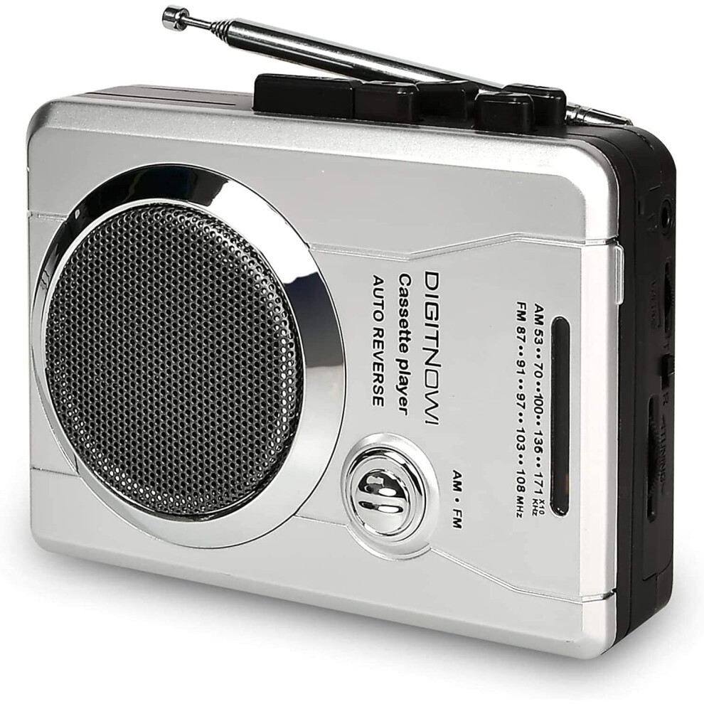 Digitnow Digitnow! Am/Fm Radio Cassette Player Recorde Walkman Built-In Speaker Silver