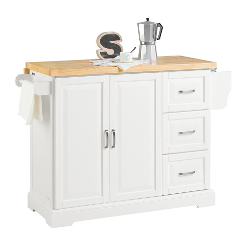 SoBuy® FKW41-WN, Extendable  Island Kitchen Storage Trolley Cabinet