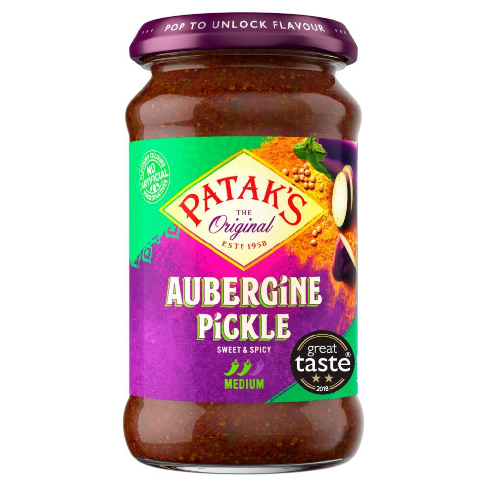 Patak's Aubergine Pickle 312g ( pack of 6 )