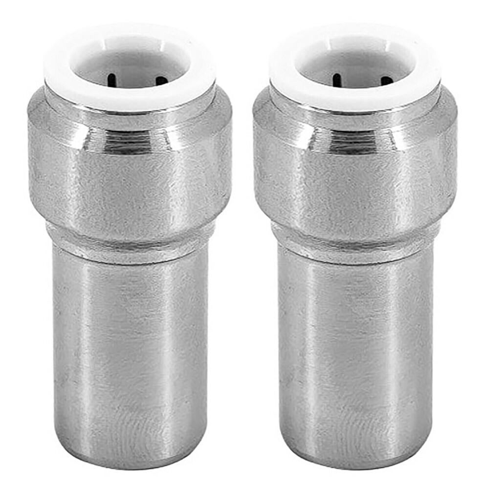 Radiator Valve 15Mm X 10Mm Pushfit Chrome Speed Fit Reducing Straight Compression Stem (Pack Of 2) 5057817600942