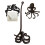 Selections Cast Iron Octopus Wall Dispenser, Floor Loo Roll Holder & Wall Hook 1