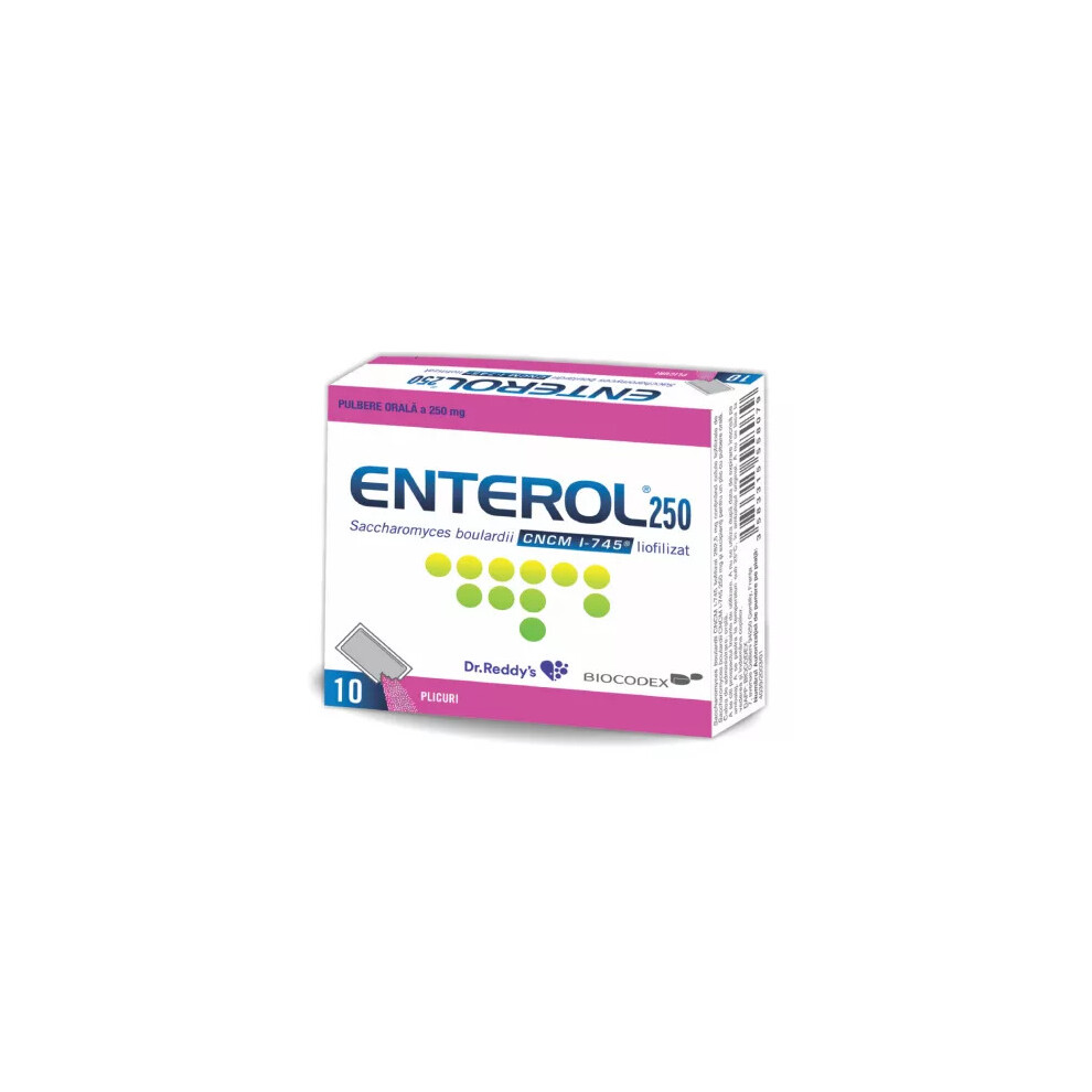 Enterol, 250 mg, 10 sachets, for acute infectious diarrhea