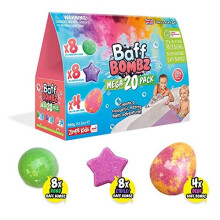 20 x Bath Bombs Mega Value Pack from Zimpli Kids, Create a Colourful, Fizzing Bath Time Adventure, Bath Fizzers Gift Set for Children, Birthday